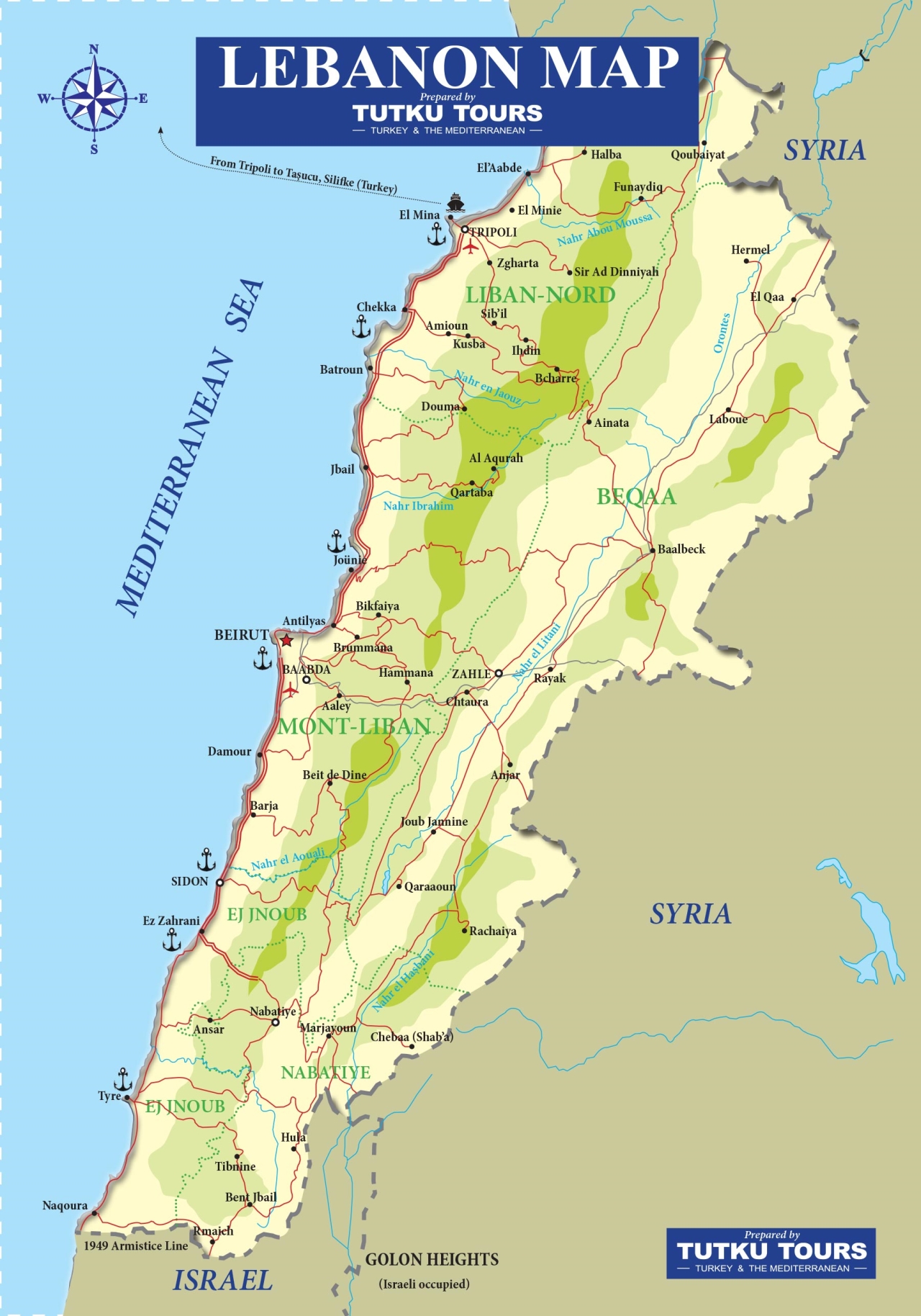 Lebanon map preview